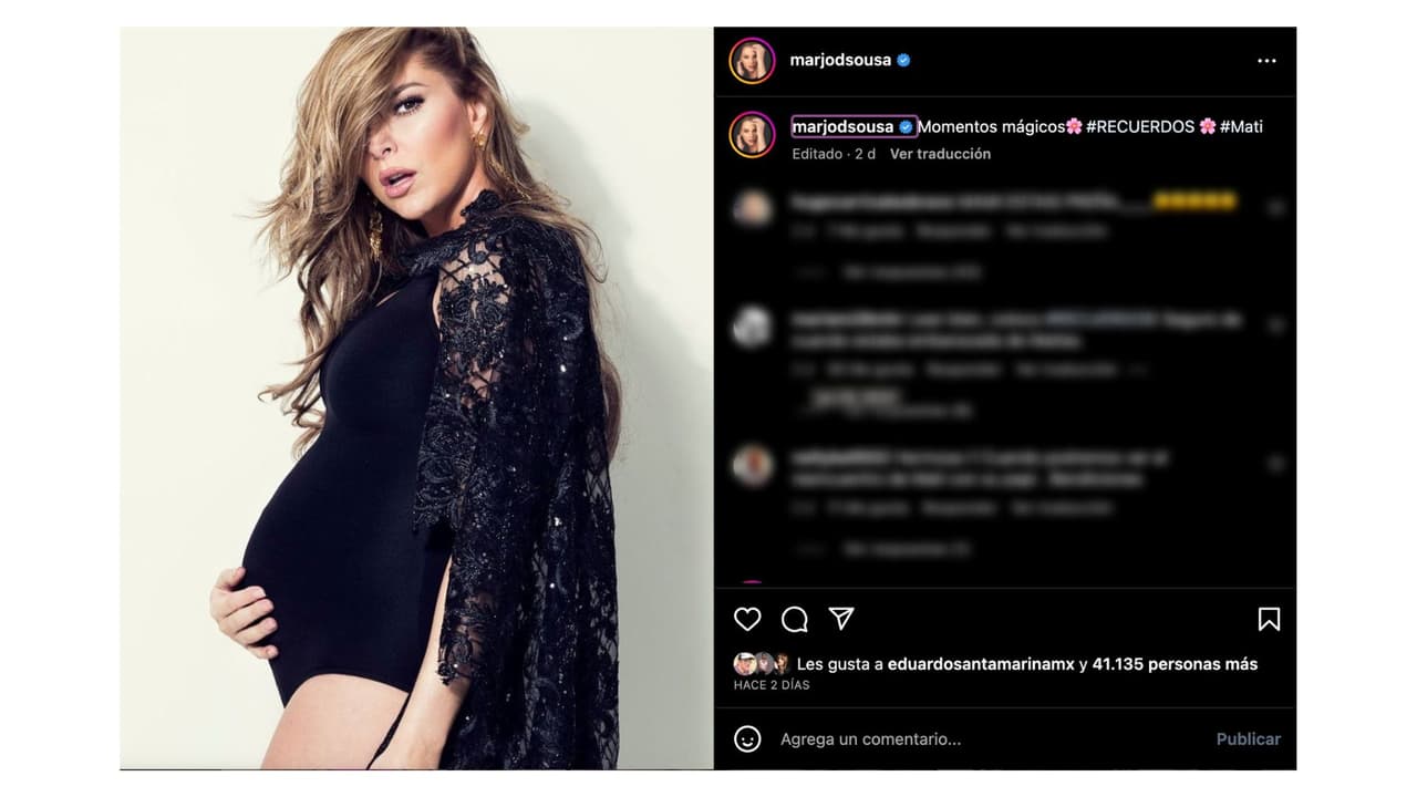 Marjorie de Sousa recuerda cuando estaba embarazada de Matías.