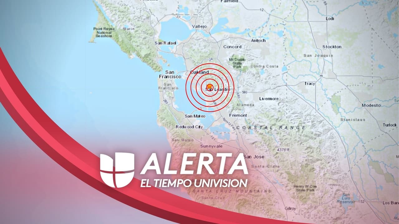 ¿Lo sentiste? Temblor de magnitud 2.7 se registró cerca de San Leandro