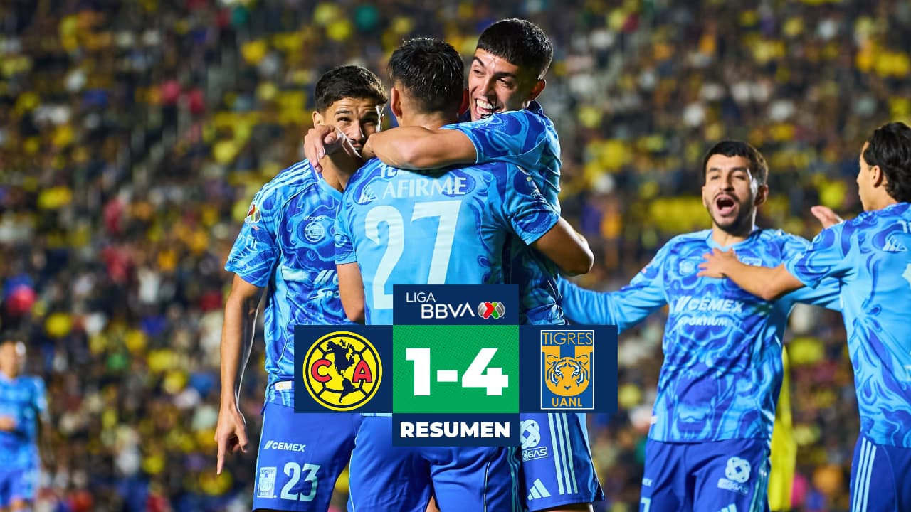 Tigres borra y golea al América 