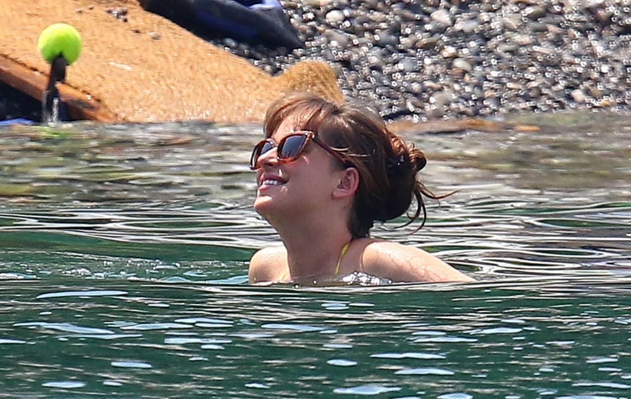 Nadó para relajarse y bajar la temperatura.