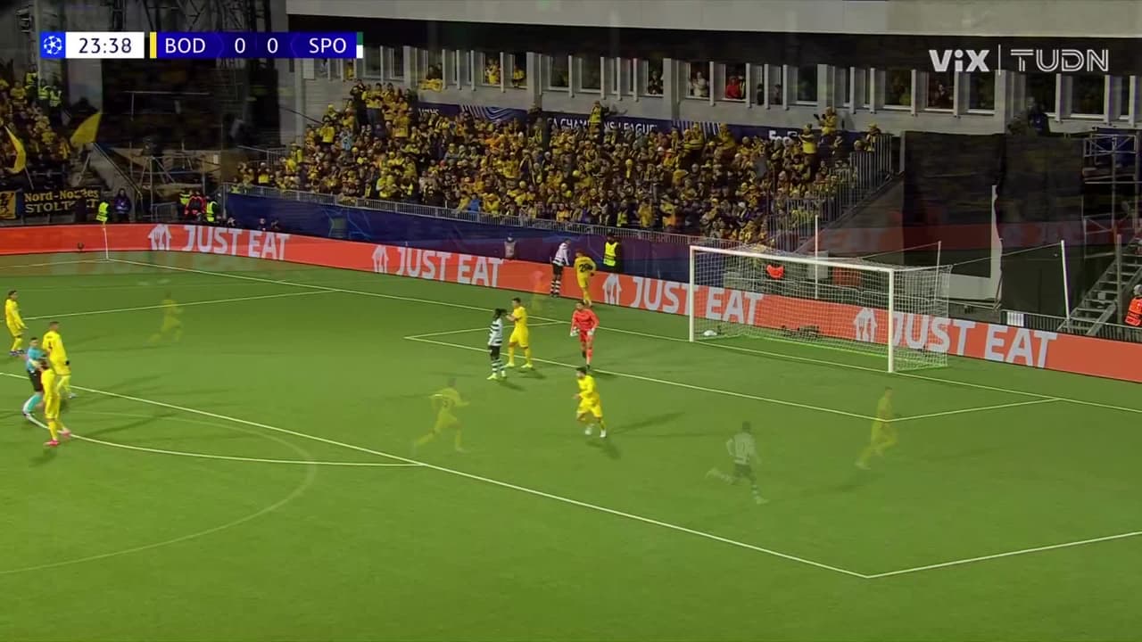 ¡Evjen se queda a nada del primero! El portero salva a Sporting Lisboa