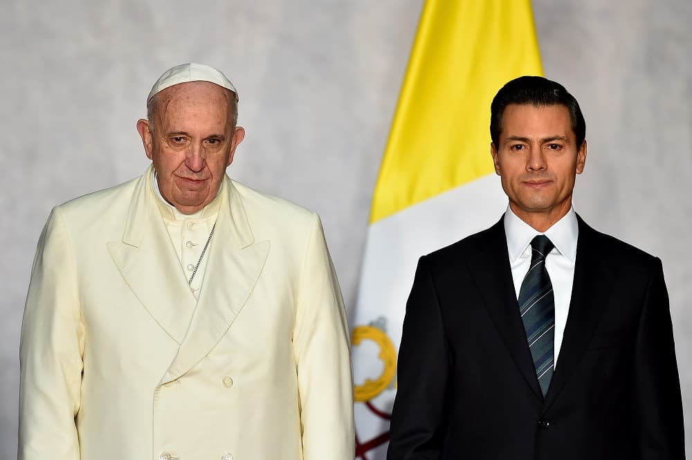 El Papa se reunió con Peña Nieto en el Palacio Nacional.