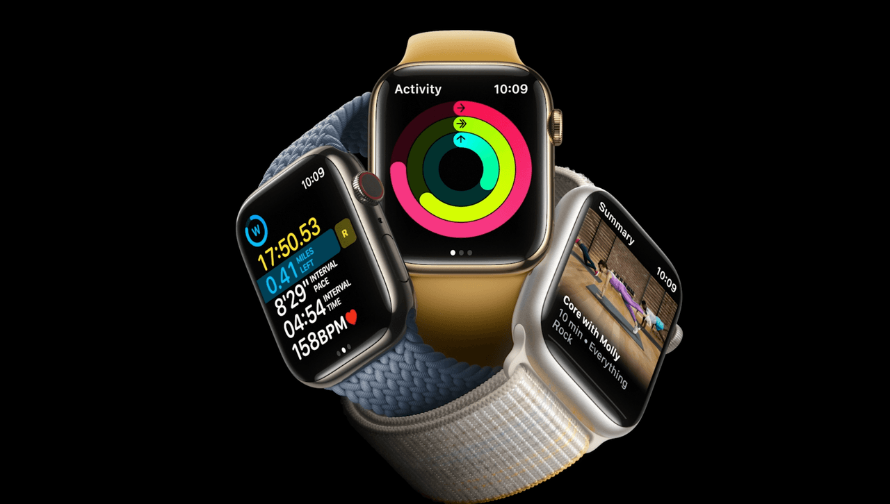 Además de teléfonos, la compañía de la manzana dio a conocer los 
<b>nuevos Apple Watch Serie 8</b>. Este equipo, que será lanzado en cuatro colores, cuenta con una pantalla más grande, termómetro corporal.