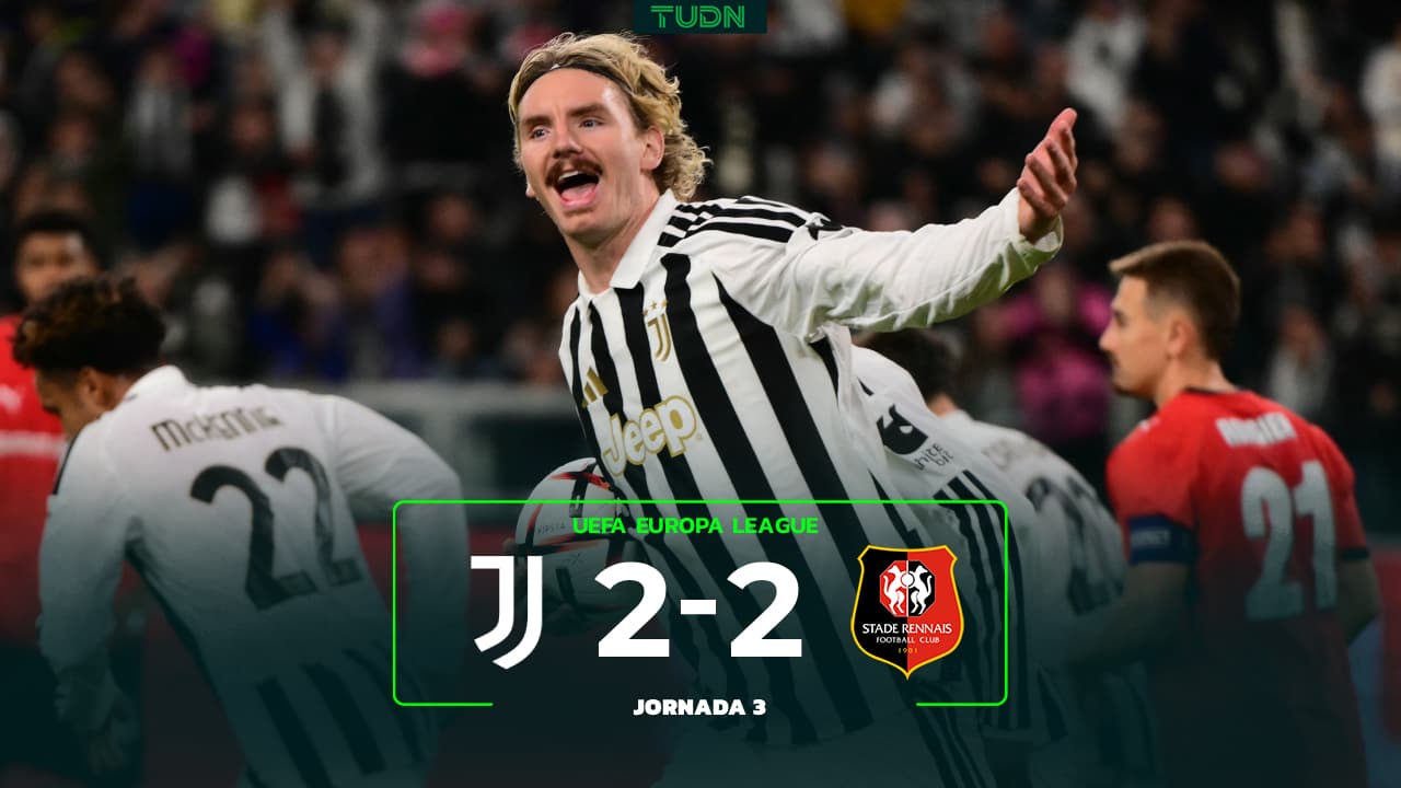 Woltemade salva a Juventus de insólita mano ante Rennes en Europa League
