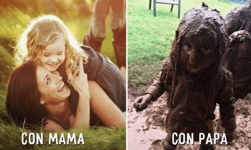 La diversión y juegos siempre seré diferente con papá... ¡Feliz día del padre!