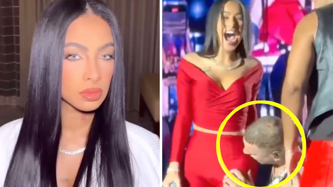 Yailin sufre fuerte mordida por músico de Aventura en pleno concierto y así reacciona: ¿se sobrepasó?