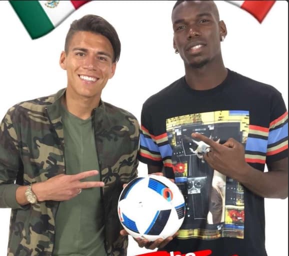 Héctor Moreno regala playera del Tri a Pogba
