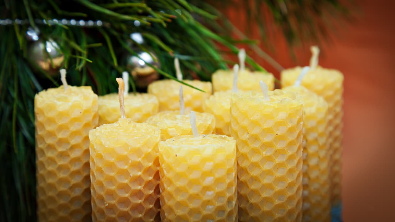 Las velas de cera de abeja fueron usadas en muchas sociedades antiguas y pre cristianas, como la egipcia. Las abejas eran consideradas mensajeras de los dioses, por lo que velas hechas con su cera eran como un 
<b>vínculo entre los mortales y el cielo</b>. En algunas tradiciones cristianas, se asocian con la Virgen María. Actualmente muchas personas usan velas de cera de abeja para el desarrollo mágico y espiritual.