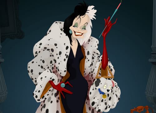 ¡Claro! Nada más y nada menos que de la malvada Cruella de Vil.