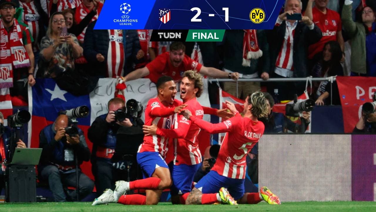 ¡Con las uñas! Atleti saca ventaja tras vencer en casa al Dortmund