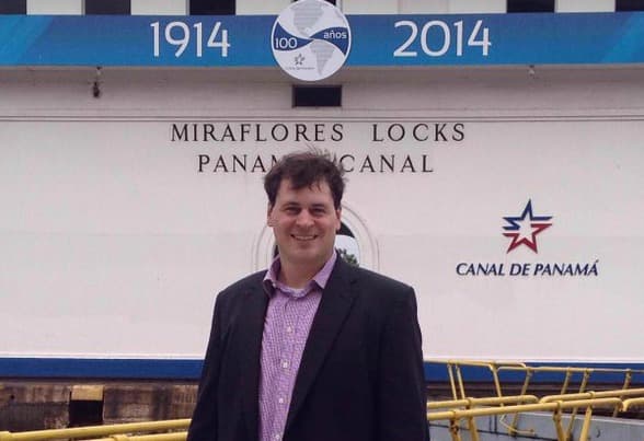 Christian Ferry visiting the Panama Canal