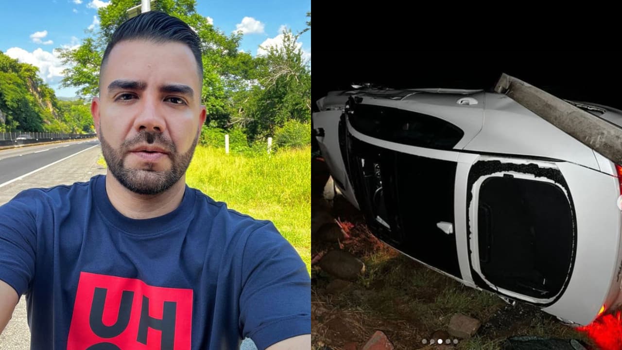 El auto de Edwin García dio varias vueltas tras salir del asfalto.