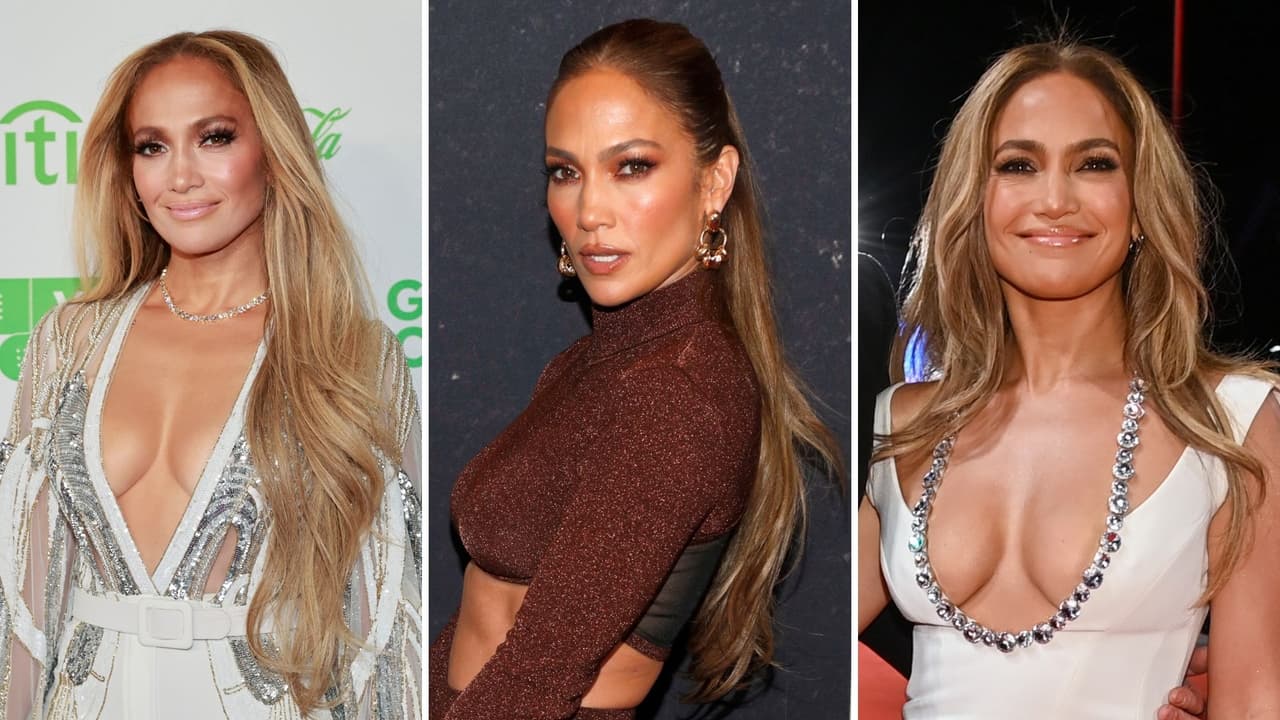 Jennifer Lopez y su cabello largo