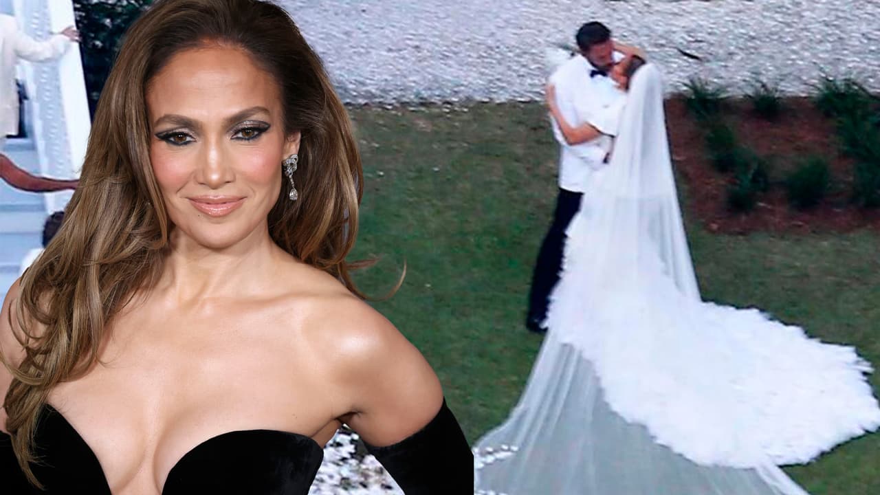 Jennifer López no podía caminar bien el día de su boda por culpa de un detalle en su vestido