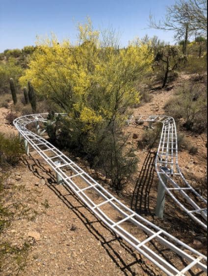 "La primera vez que tuvimos a alguien en eso (la montaña rusa), perdieron sus sombreros en esa pequeña joroba", recordó.