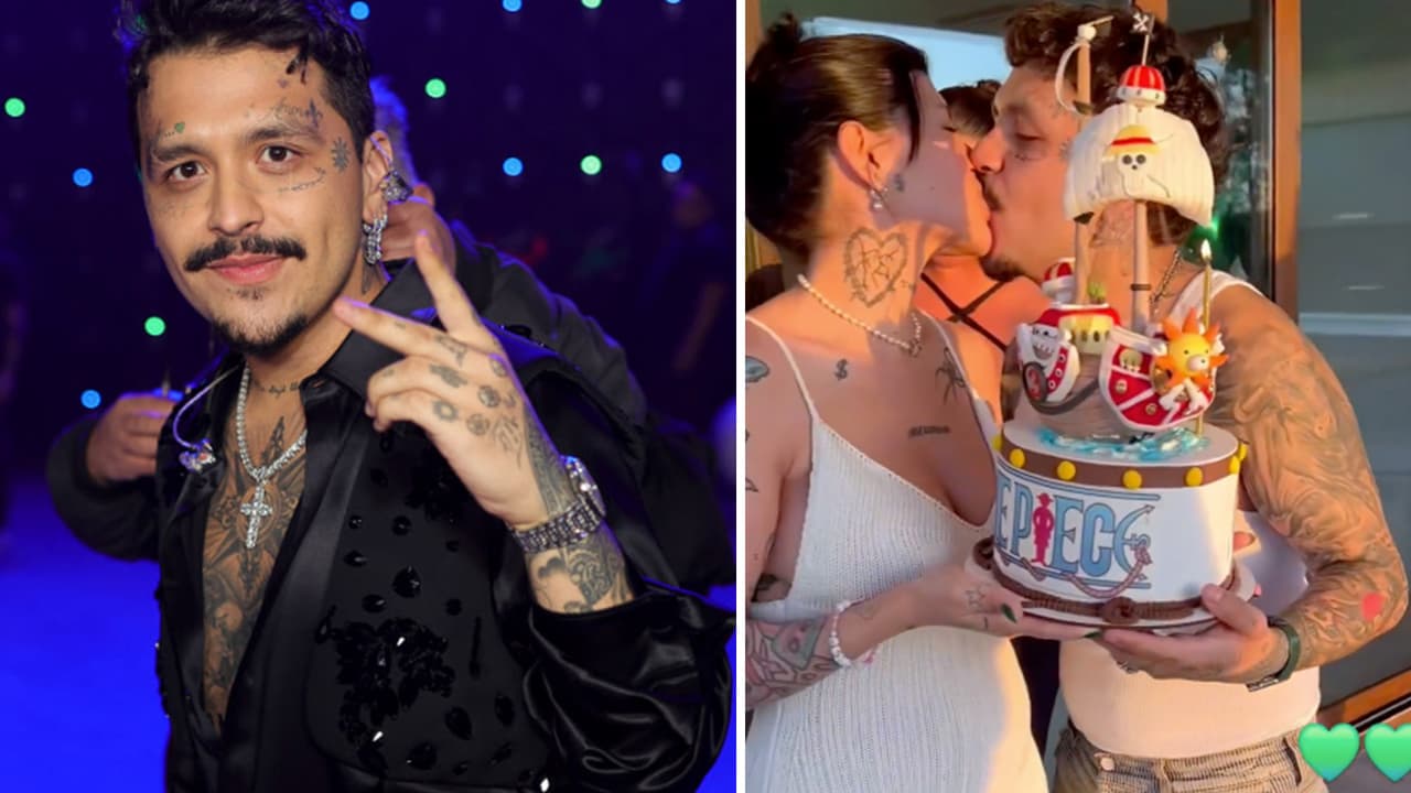 Nodal tuvo una mágica fiesta de cumpleaños 25 gracias a Cazzu: el pastel fue de 'One Piece'