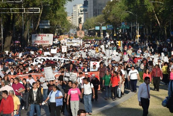 En la marcha participaron en su mayoría jóvenes de la Universidad Nacional Autónoma de México (UNAM), el Instituto Politécnico Nacional (IPN) y la UAM.