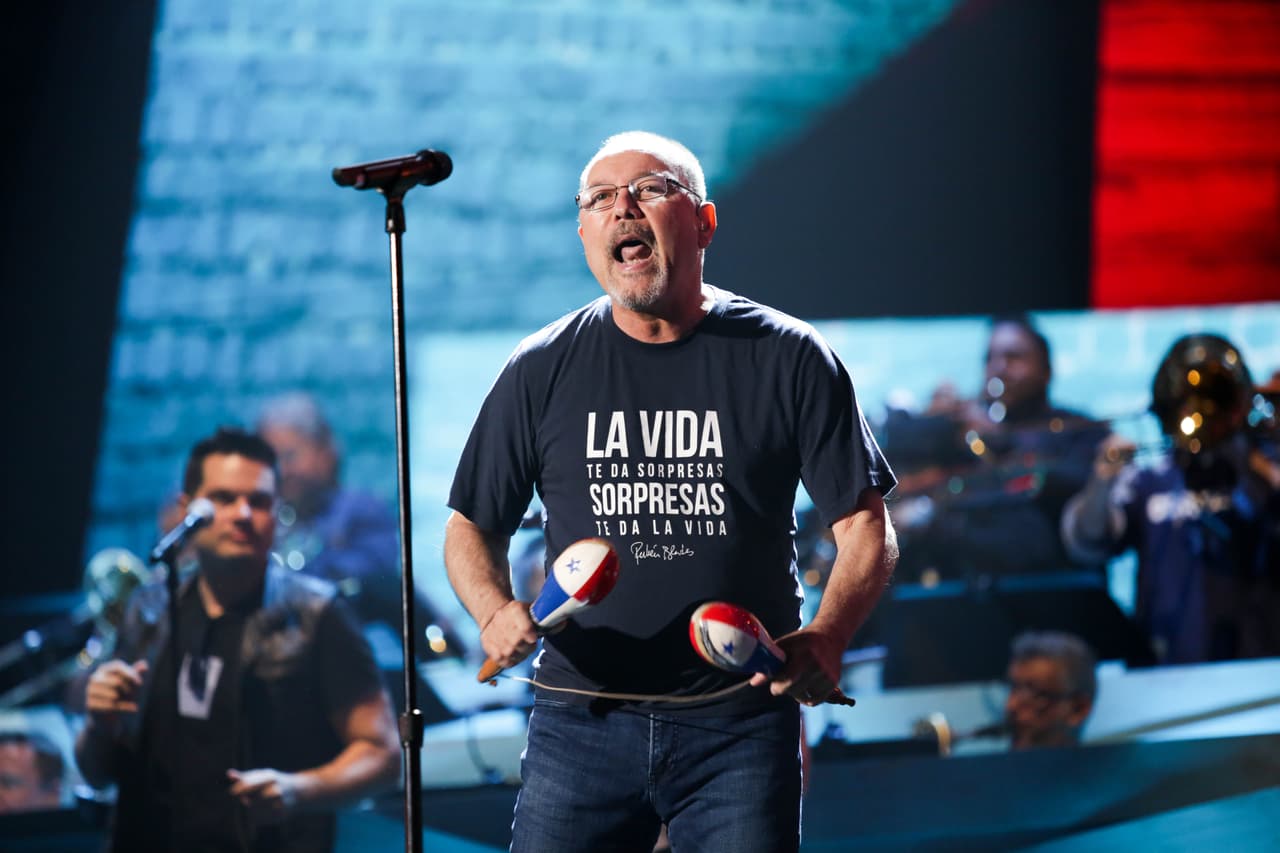 El panameño Rubén Blades fue el primero en ensayar este miércoles.