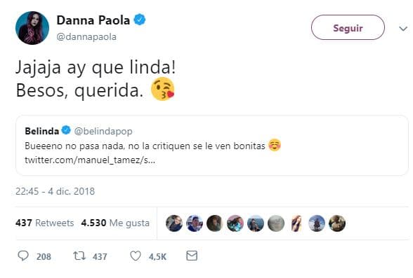 Con este mensaje dejó en claro que no existe rivalidad entre ambas estrellas de las telenovelas infantiles, poniendo fin a la guerra de fans.