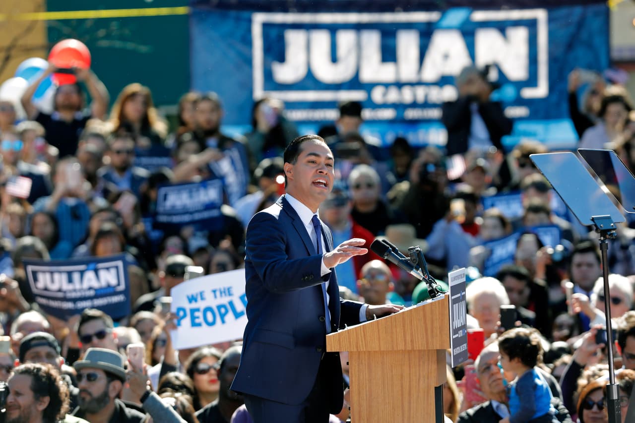<b>Julián Castro.</b> Fue exalcalde de San Antonio, exsecretario de Vivienda y su nombre sonó como posible compañero de fórmula de Hillary Clinton en 2016.