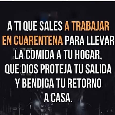 Sin duda, este deseo de Carito Sarassa es uno que compartimos todos: hay quienes no tienen opción y deben salir a trabajar cuando los demás estamos aislados. Para ellos, reconocimiento y un gran deseo de salud, al tiempo que les pedimos que por ellos y por todos, se cuiden.