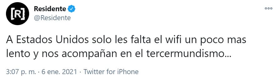 El cantante puertorriqueño publicó este mensaje en Twitter.