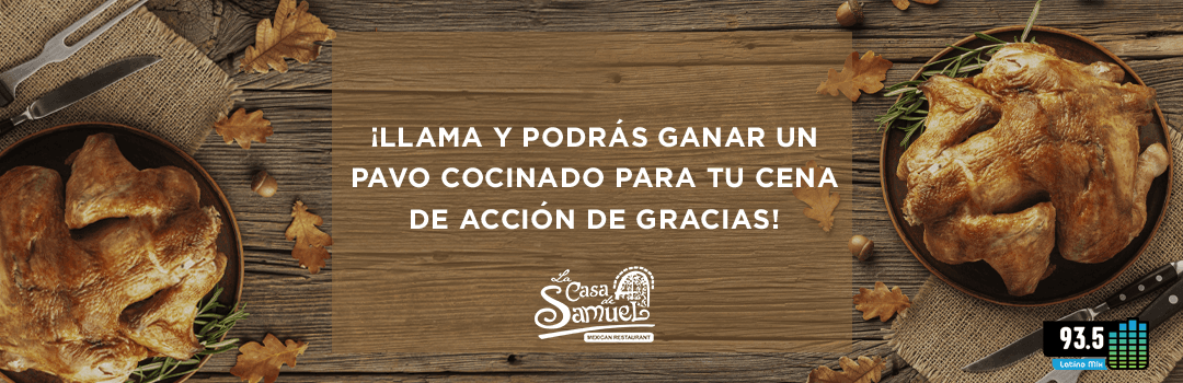 Gana un pavo para Acción de Gracias