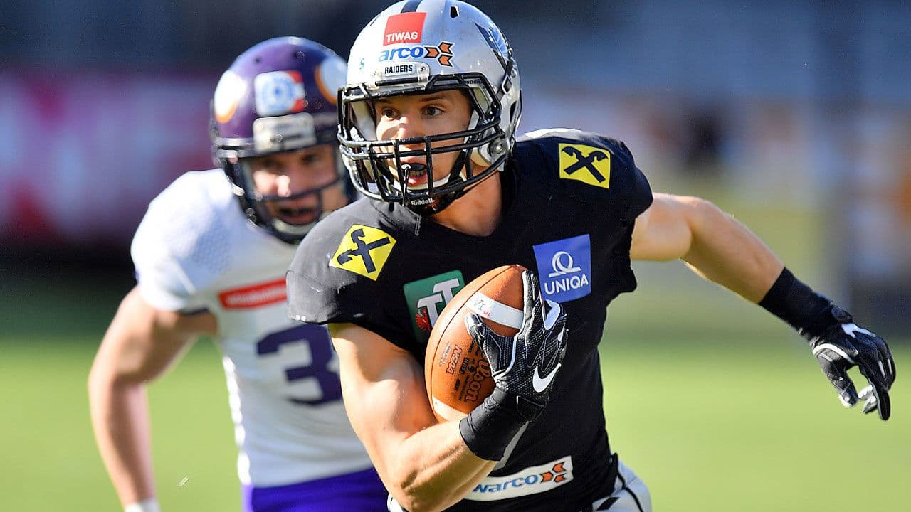 El austriaco Sandro Platzgummer, jugaba para Swarco Raiders Tirol, ahora forma parte de los New York Giants.