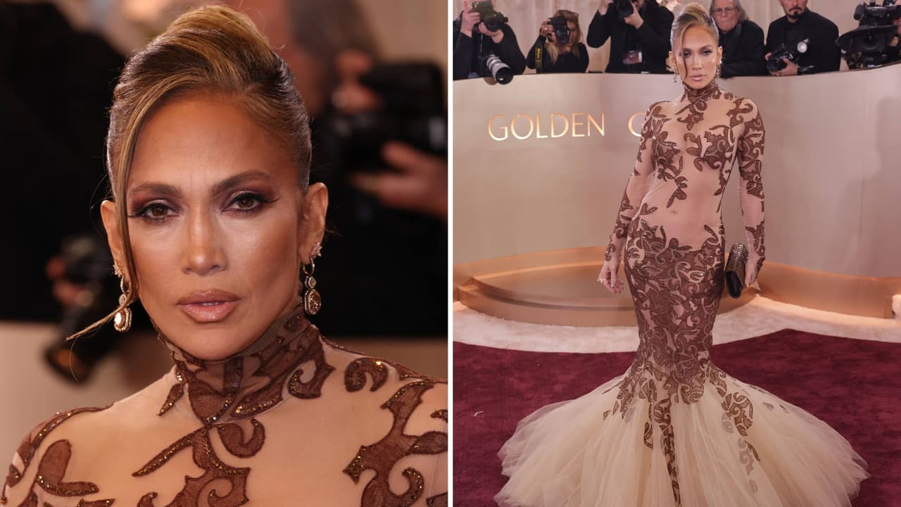 JLo revela inesperado detalle de su vestido para los Golden Globes 2026