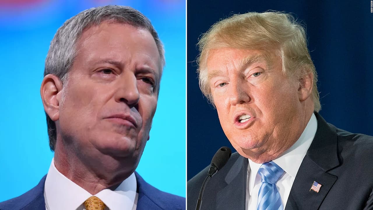 Trump dice que el alcalde de Blasio es un "comunista" y "tonto" que arruinó a NYC