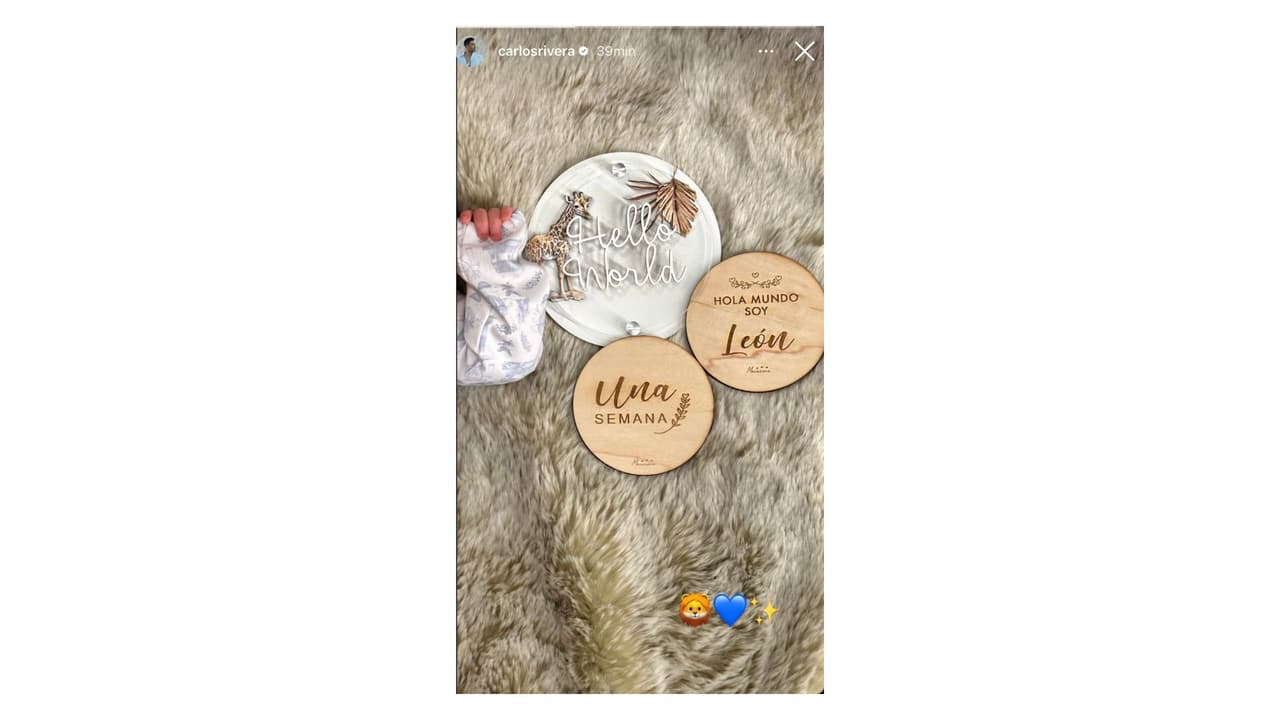 Carlos Rivera publicó nueva foto de su hijo León.