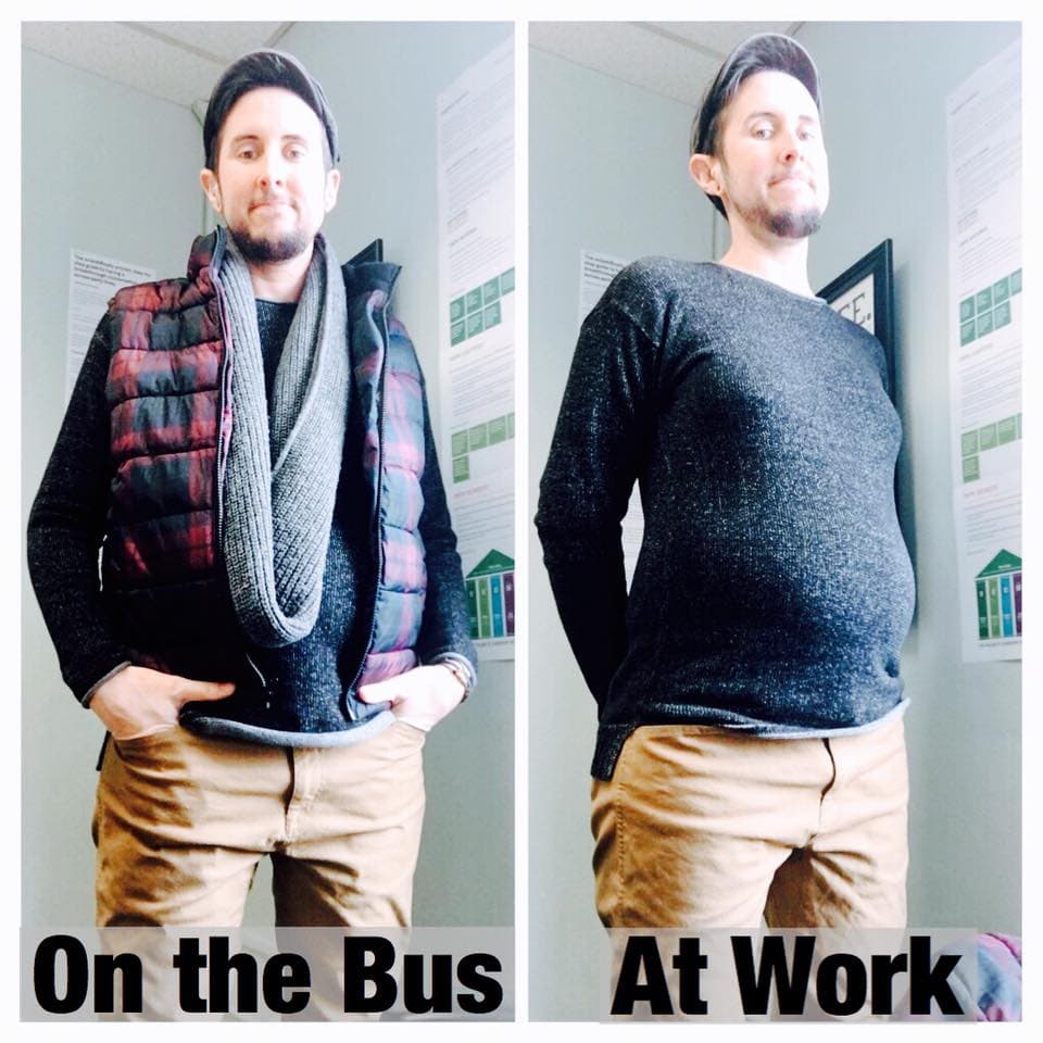 Así ocultaba su embarazo Trystan a los desconocidos.