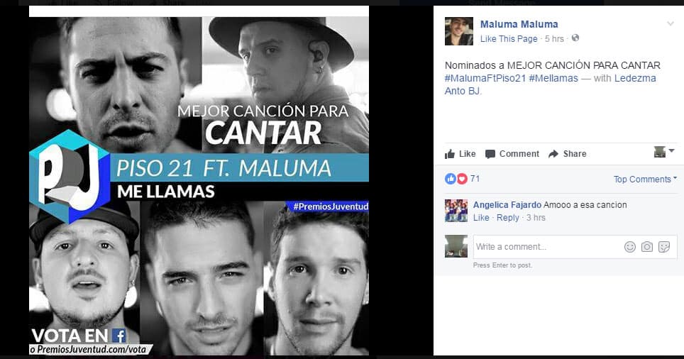 También su colaboración con Piso 21 está concursando.