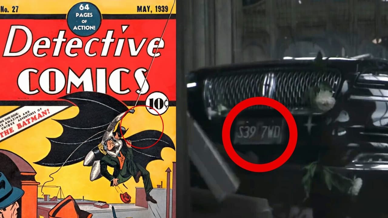 Escena de Batman y portada de 'Detective Comics'