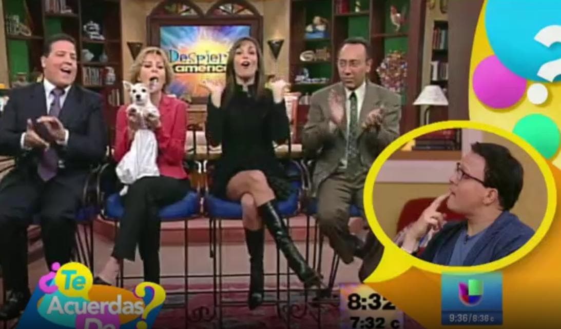 Así vimos a Raúl en sus primeras participaciones en Despierta América, hace más de 18 años.