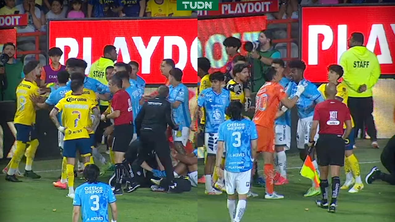 ¡Perdieron la cabeza! Así fue la bronca en el Pachuca vs. América