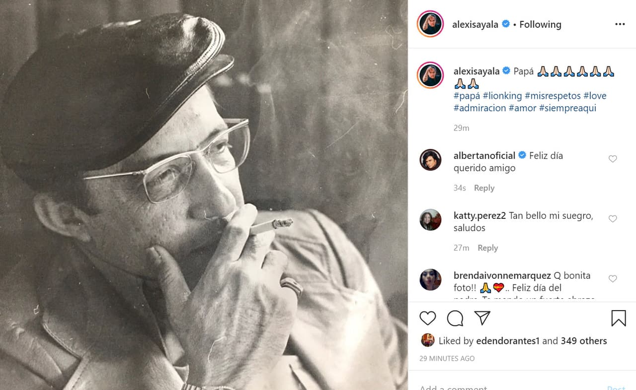 <b><a href="https://www.univision.com/famosos/nunca-lo-habian-hecho-alexis-ayala-y-su-esposa-presumen-su-encuentro-intimo-en-san-diego-video" target="_blank">Alexis Ayala</a> </b>también honró a su padre con 
<b><a href="https://www.instagram.com/p/CBsrUKUl1io/" target="_blank">este retrato. </a></b>