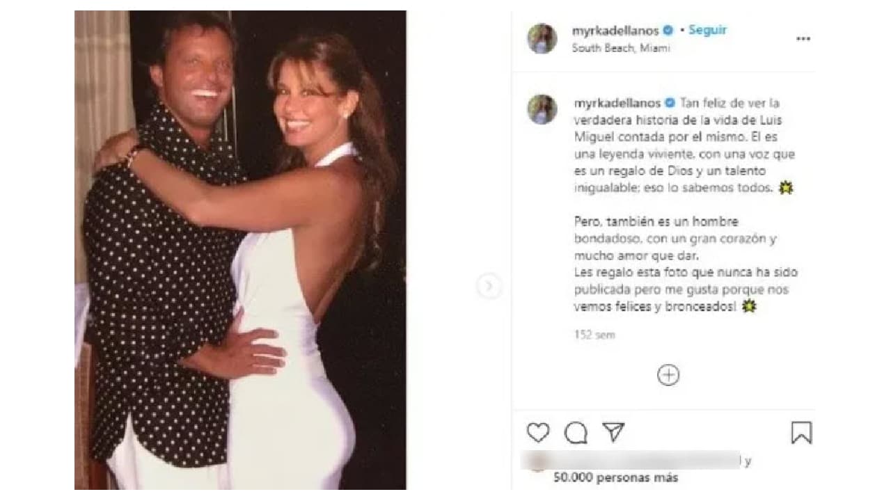 Myrka Dellanos recordó a Luis Miguel en 2018 cuando se estrenó su bioserie.