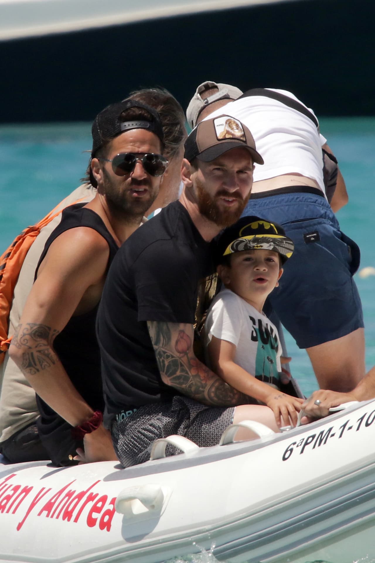 Messi en familia en Ibiza.