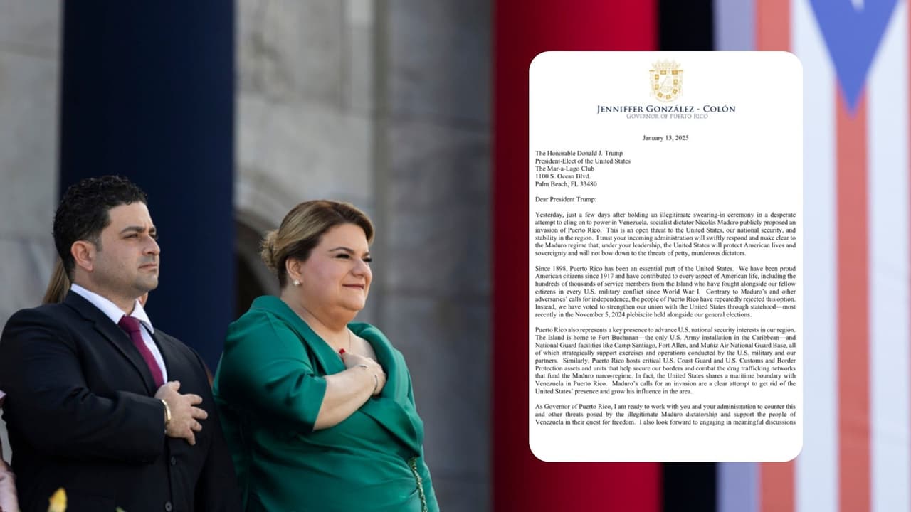 Gobernadora de Puerto Rico envía carta a Trump tras amenaza de "invasión" de Nicolás Maduro