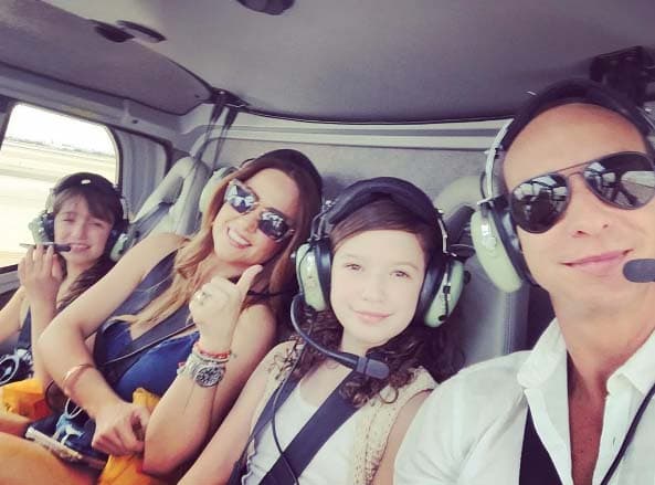 Andrea y su bella familia dieron un paseo en helicóptero sobre el Gran Cañón.