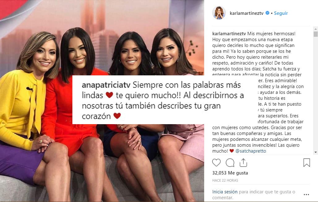 Ana Patricia agradeció el mensaje con gran emoción: “Siempre con las palabras más lindas ❤️ te quiero mucho!! Al describirnos a nosotras tú también describes tu gran corazón ❤️”.