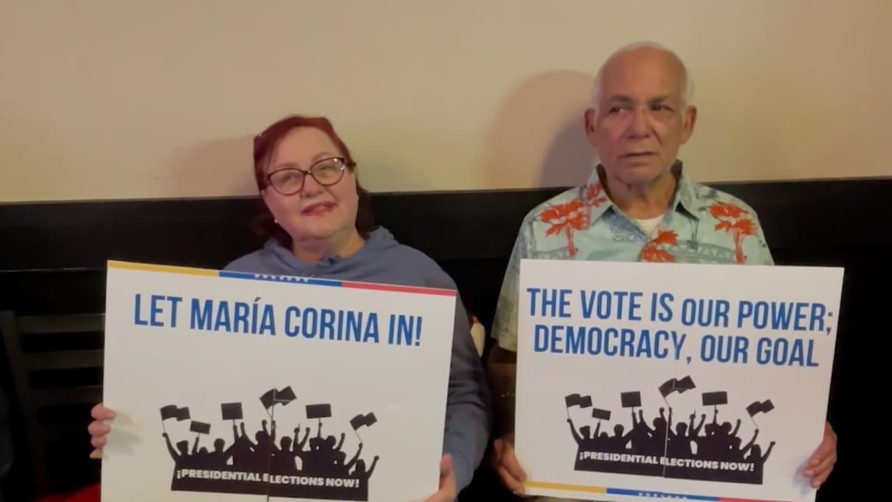 Venezolanos en San Antonio exigen elecciones presidenciales y liberación de presos políticos