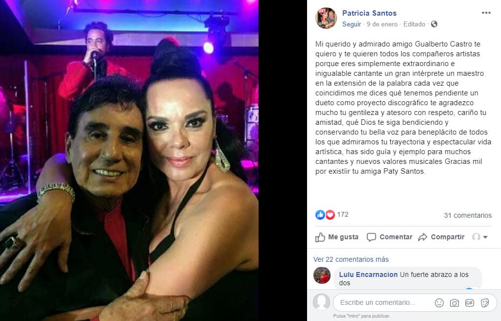 El periodista Gustavo Adolfo Infante aseguró en su programa que la mujer que mostró el rostro fallecido de Gualberto Castro es la cantante Patricia Santos, 'La tumba hombres'.