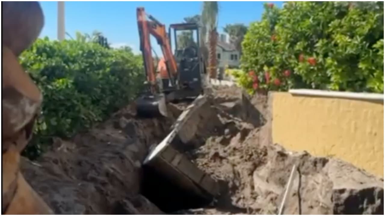 Hospitalizan de emergencia a un trabajador al que le cayó una pared de concreto