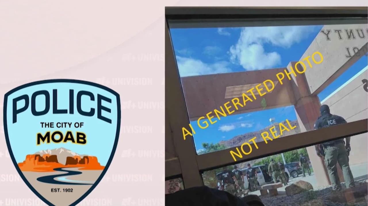 Imagen viral de supuesto operativo en escuela en Moab fue creada con Inteligencia Artificial