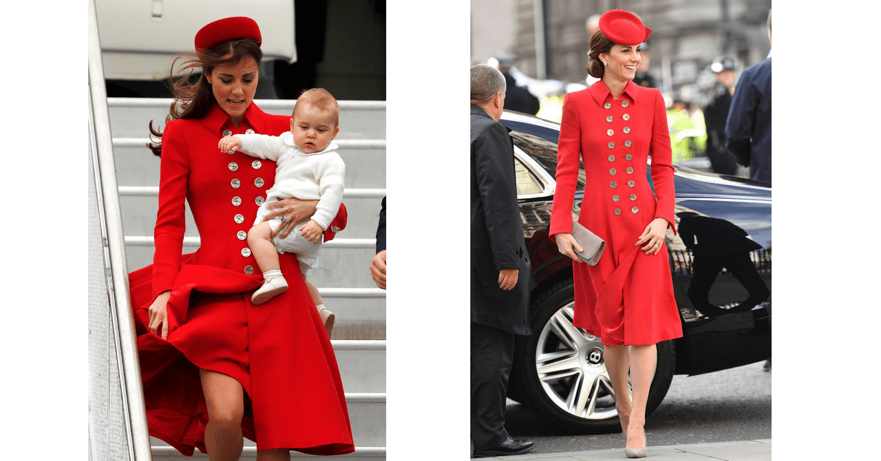 <b>Kate Middleton </b>es conocida por usar abrigos, especialmente aquellos que tienen un corte similar a un vestido. En el 2014, en un tour por Nueva Zelanda, lució por primera vez el diseño de Catherine Walker de color rojo vivo. La siguiente ocasión en la que le vimos esta prenda fue en un compromiso real de marzo del 2019.