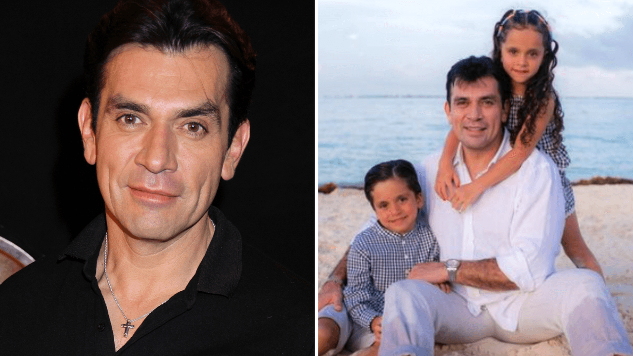 Jorge Salinas y sus mellizos, León y Máxima