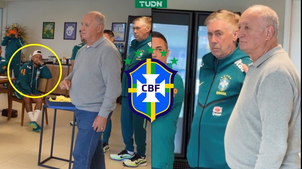 Scolari visita campamento de Brasil y así reaccionan los jugadores