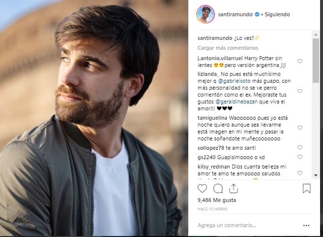 La noche del 29 de octubre, Santiago escribió en su cuenta de Instagram el mensaje: "¿Lo ves?", acompañado de un emoji de cometa.